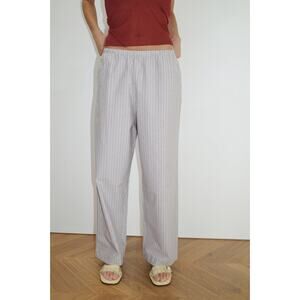 Deiji Studio EASE TROUSER STRAIGHT LEG SEAS STRIPE PULL ON PANTS SZ XS
